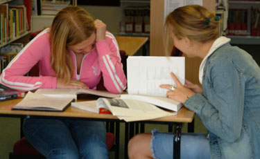 Students studying for the SHSAT exam