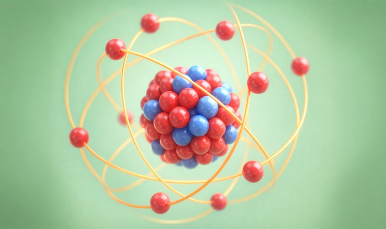 Physics tutoring — atom model illustration
