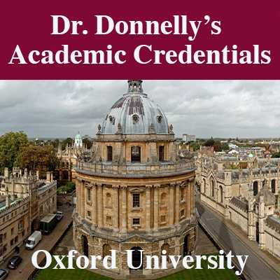 Dr. Donnelly has a PhD from Oxford University